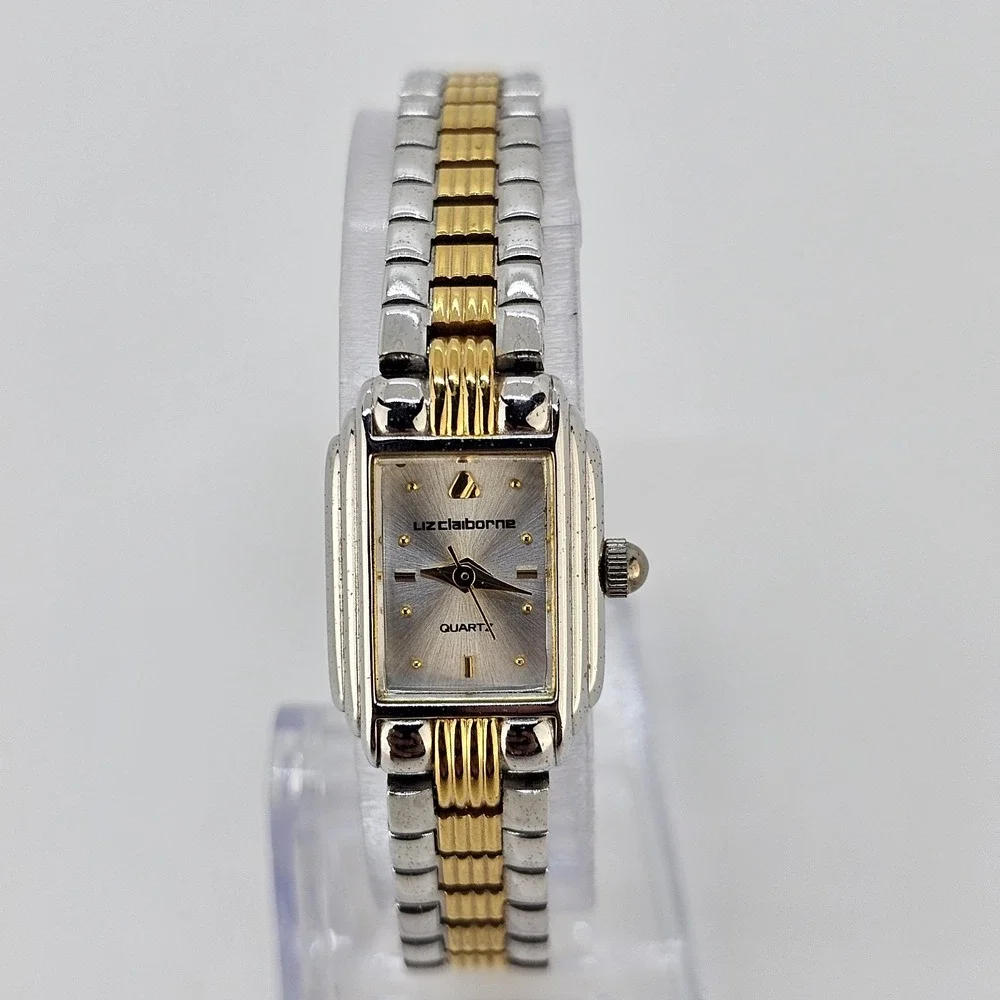 Liz Clairborne Women's Analog Watch 16MM Gray Dial Two Tone Bands 6